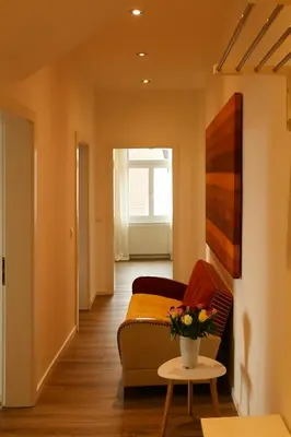 Ein Sitzbereich in der Unterkunft Engel Apartments
