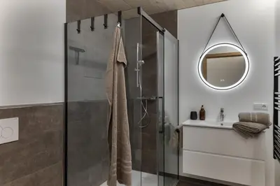 Ein Badezimmer in der Unterkunft KopfRausch Appartements