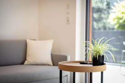 Ein Sitzbereich in der Unterkunft KopfRausch Appartements