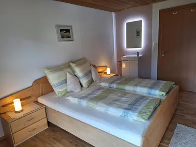 Ein Bett oder Betten in einem Zimmer der Unterkunft Ferienwohnung Angelina