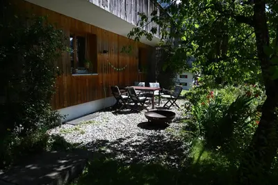Ein Garten an der Unterkunft Ferienwohnung Allmein Top 2