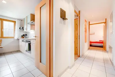 Küche/Küchenzeile in der Unterkunft Dorfblick, Ferienwohnung
