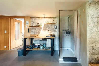 Ein Badezimmer in der Unterkunft Willkommen im Rustico - Deinem Rückzugsort zwischen Bergen und Bodensee