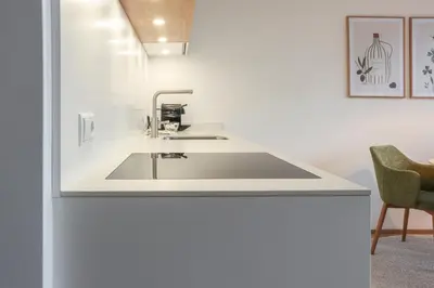 Küche/Küchenzeile in der Unterkunft Säntisblick Apartment