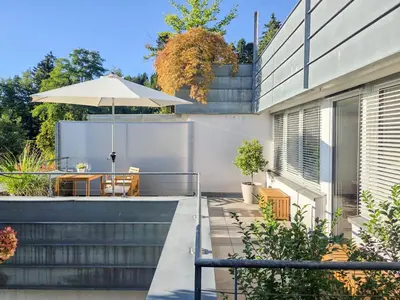Ein Balkon oder eine Terrasse in der Unterkunft Säntisblick Apartment
