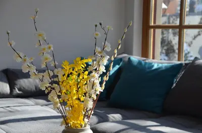 Ein Sitzbereich in der Unterkunft Familienparadies 87m2 - Haushälfte mit Garten
