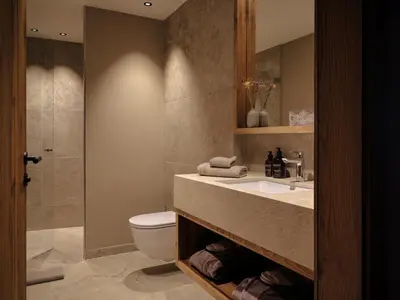 Ein Badezimmer in der Unterkunft Sandhof Apartments