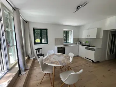Küche/Küchenzeile in der Unterkunft Gartenwohnung