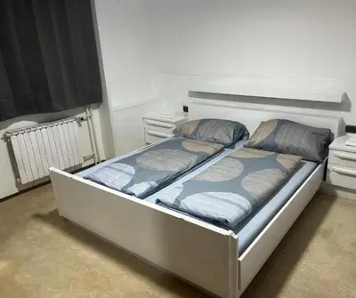 Ein Bett oder Betten in einem Zimmer der Unterkunft Apart Dornbirn 4, 24 h Checkin, free Internet
