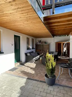 Ein Balkon oder eine Terrasse in der Unterkunft Haus Zimba Ferienwohnung am Bartholomäberg