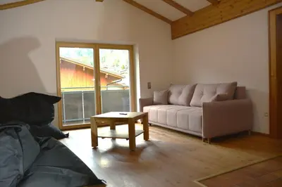 Ein Sitzbereich in der Unterkunft Ferienwohnung Ziersch