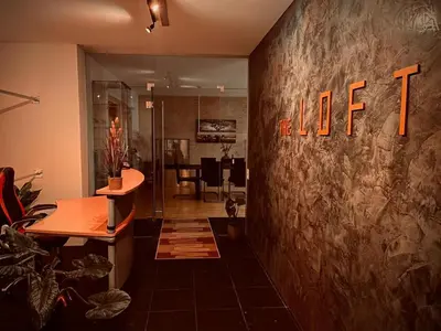 Ein Sitzbereich in der Unterkunft LOFT 2-room