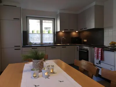 Küche/Küchenzeile in der Unterkunft Haus Hirschlitten