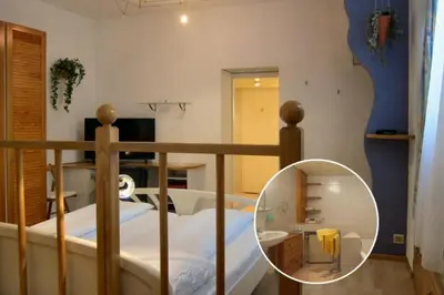 Ein Bett oder Betten in einem Zimmer der Unterkunft Pension Sonne Bed