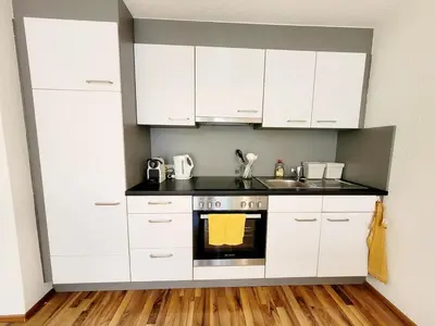 Küche/Küchenzeile in der Unterkunft Top2 Apartmenthaus Sonnenschein