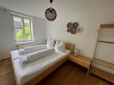 Ein Bett oder Betten in einem Zimmer der Unterkunft Schiller's Lakeside