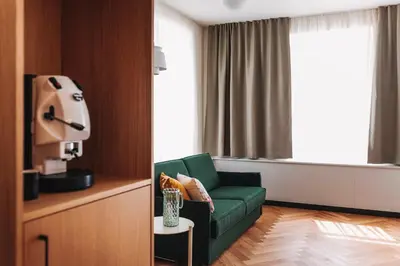 Ein Sitzbereich in der Unterkunft Studio 17 Bregenz