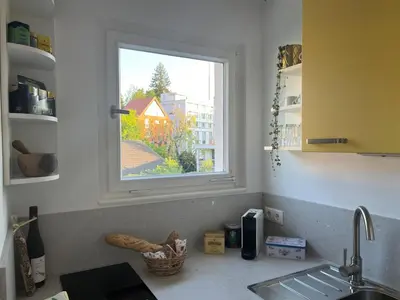 Küche/Küchenzeile in der Unterkunft City-Studio