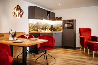 Küche/Küchenzeile in der Unterkunft Hotel Alpenstüble Appartements