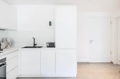 Küche/Küchenzeile in der Unterkunft Rosengarten Apartments