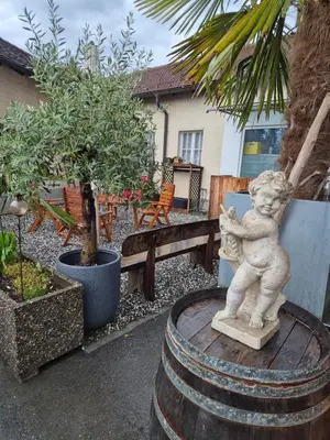 Ein Garten an der Unterkunft Gästehaus Aigner