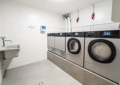 Küche/Küchenzeile in der Unterkunft Appartements Basecamp Warth