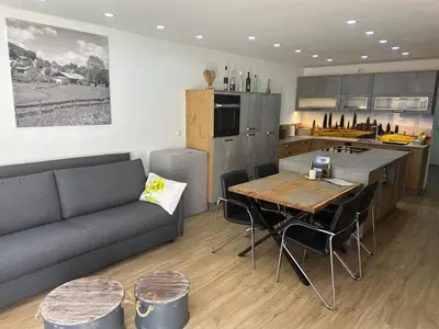 Küche/Küchenzeile in der Unterkunft FeWo 236 Aparthotel Mittelberg