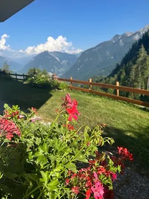 Ein allgemeiner Bergblick oder ein Berglick von der Ferienwohnung aus
