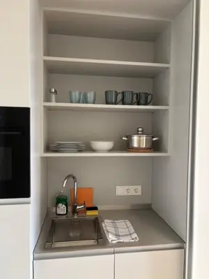 Küche/Küchenzeile in der Unterkunft Herburger Living