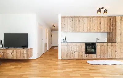 Küche/Küchenzeile in der Unterkunft Ferienwohnung Mit Terrasse