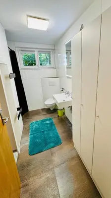 Ein Badezimmer in der Unterkunft Ferienhaus Waldklause