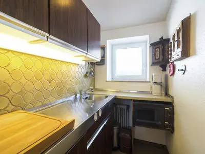Küche/Küchenzeile in der Unterkunft Wohnung in Riezlern nahe Skipiste