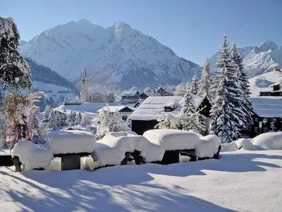Wohnung in Riezlern nahe Skipiste im Winter