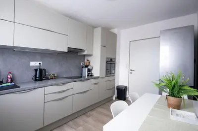 Küche/Küchenzeile in der Unterkunft 75m2 Designer Apartment close to Bregenz