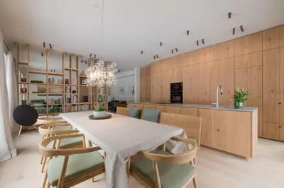 Ein Sitzbereich in der Unterkunft Design Apartment Carina