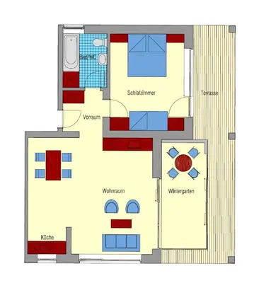 Grundriss der Unterkunft Haus Bruegge