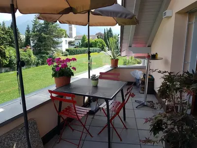 Ein Garten an der Unterkunft Chalet Himmelblick