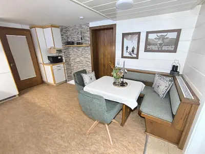 Küche/Küchenzeile in der Unterkunft Urlaub in Weiler - Apartment mit großer Terrasse - für 1 bis 4 Personen