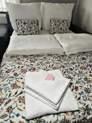 Ein Bett oder Betten in einem Zimmer der Unterkunft Urlaub in Weiler - Apartment mit großer Terrasse - für 1 bis 4 Personen