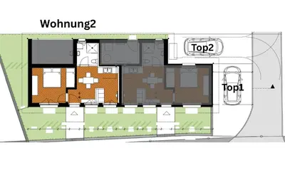 Grundriss der Unterkunft Ländle Lodge, Ferienwohnung nahe Bregenz, Lindau und Bodensee