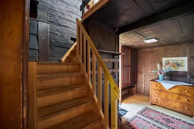 Ein Bett oder Betten in einem Zimmer der Unterkunft Chalet Alte Mühle