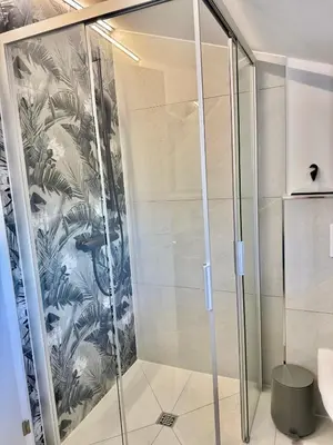 Ein Badezimmer in der Unterkunft Haus Rautenweg