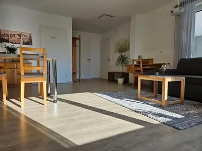 Ein Sitzbereich in der Unterkunft Ferienwohnung Palidi