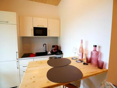 Küche/Küchenzeile in der Unterkunft Dog-friendly holiday apartment in Bregenzerwald