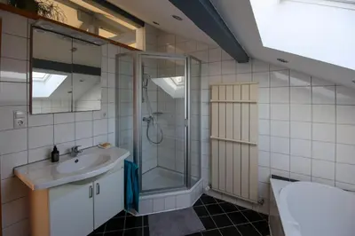 Ein Badezimmer in der Unterkunft Ferienwohnung Vögel