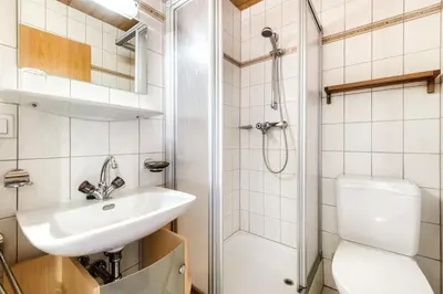 Ein Badezimmer in der Unterkunft Panorama Ferienwohnung Tschengla