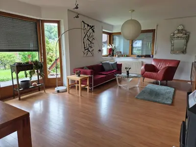 Ein Sitzbereich in der Unterkunft Big Garden House