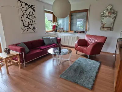 Ein Sitzbereich in der Unterkunft Big Garden House
