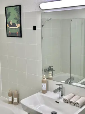 Ein Badezimmer in der Unterkunft Ferienwohnung Golden Hour mit Seeblick