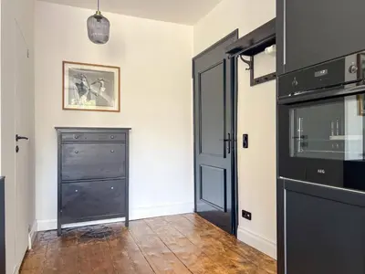 Küche/Küchenzeile in der Unterkunft Apartment kleines Schiller